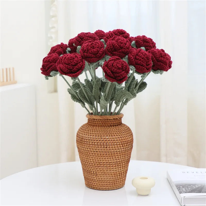 Rose en crochet faite main – Pièce unique