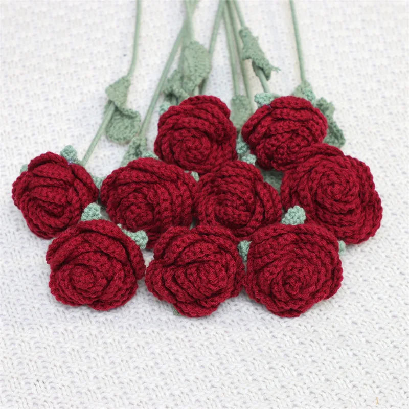 Rose en crochet faite main – Pièce unique