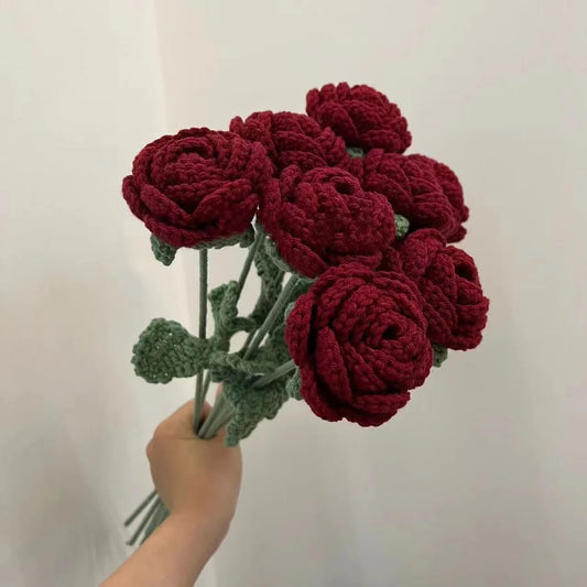 Rose en crochet faite main – Pièce unique