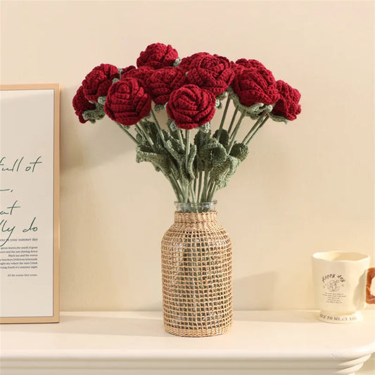 Rose en crochet faite main – Pièce unique
