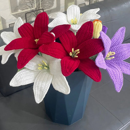 Lys en crochet – Pièce unique faite main